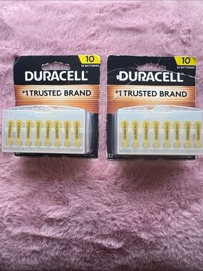 🔋 Duracell Hearing Aid Batteries Size 10 Lot of 64 Batteries 2 Packs New 👂